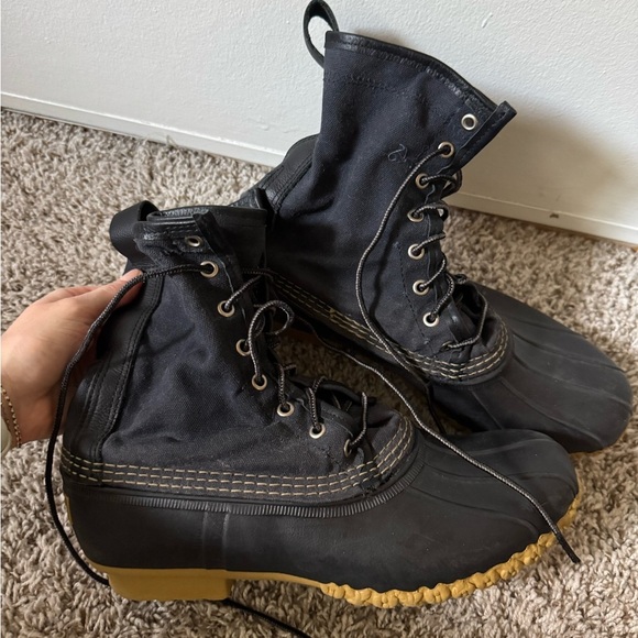 Lands End 9 Men’s Winter Rubber Duck Boots in Black main image 4